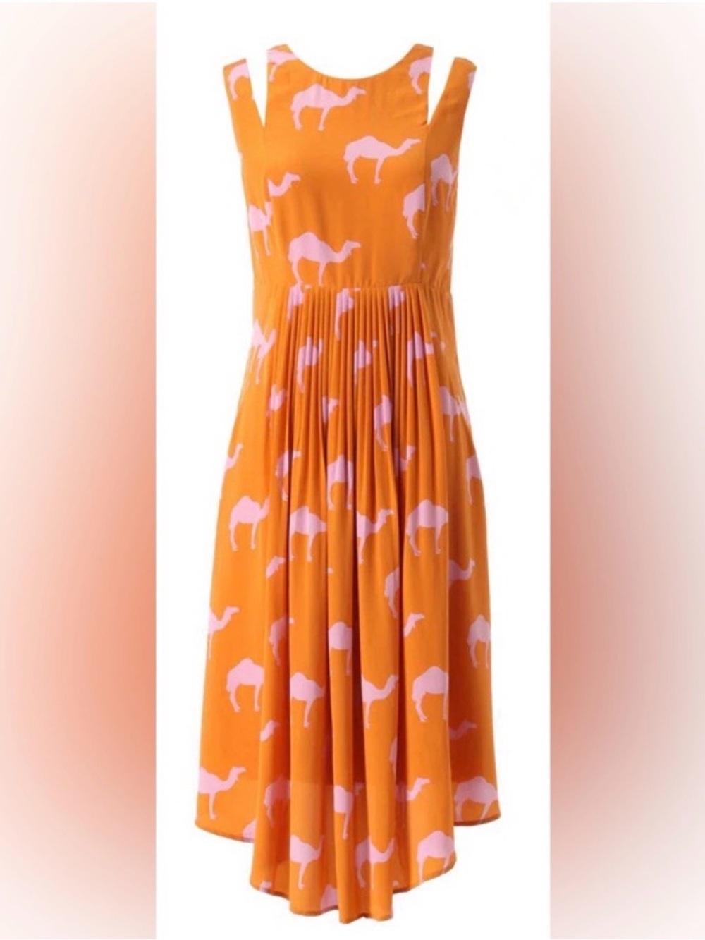 Anthropologie Charlotte Taylor Dromedary Dress 100% Silk